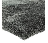 BEST OF - Tapis salon ou chambre à poils longs toucher laineux moelleux 60 x 110 cm Noir