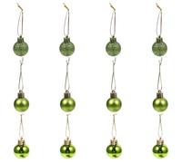Best of The Christmas Lot de 12 Boules de Noël en Plastique Vert 3 cm