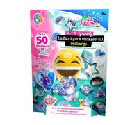 BEST OF TOYS - Pack de 50 recharges pour La fabrique à Sticker 3D - Permet de créer des 50 stickers 3D 100% Personnalisés - Loisir Créatifs - À partir de 5 ans - Thème aléatoire Safari ou Océan