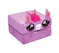Best of Toys Pillow Cube - Licorne Violette MYBO TV | Oreiller Enfant 2 en 1 Peluche Transformable | Mémoire de Forme Ergonomique | Léger & Nomade | Housse Lavable | Sommeil Amélioré