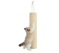 Best Pet Supplies Catify Griffoir Suspendu pour Chat d'intérieur - Jeu d'intérieur Amusant et interactif - Prend en Charge Les comportements naturels des Animaux de Compagnie - Très résistant - Crème