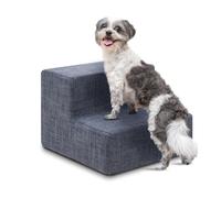 Best Pet Supplies Escaliers et marches en Mousse pour Chiens et Chats de Petite Taille, Support antidérapant équilibré à l'intérieur pour Animaux de Compagnie, Rampe pour Chien, Pas de Montage, Lin