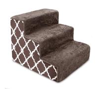 Best Pet Supplies Escaliers pour Chiens et Chats de Petite Taille - Rampe Portable en Mousse pour canapé et lit Haut - Support antidérapant équilibré pour intérieur - sans Assemblage - Imprimé