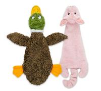 Best Pet Supplies Jouet couineur 2 en 1 pour Chien avec Tissu Doux et Durable pour Animaux de Compagnie de Petite, Moyenne et Grande Taille, sans Rembourrage pour Jouer à l'intérieur, Peut contenir