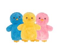 Best Pet Supplies Jouet couineur interactif à mâcher pour Chien, idéal pour Les Chiens Petits, Moyens et Grands Qui Aiment Jouer à la Balle - Poulet Crinkle (Jaune, Rose, Bleu), Taille L