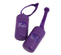Best Pet Supplies Lot de 2 distributeurs de sacs à déjections canines réutilisables pour voyage, marche, parc et utilisation en extérieur, durable avec clip - Violet