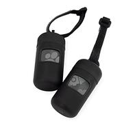 Best Pet Supplies Lot de 2 supports de sac à déjections canines réutilisables pour voyage, marche, parc et utilisation en extérieur, durables avec clip - Noir