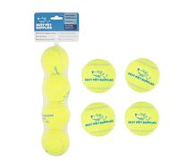 Best Pet Supplies Lot de 4 Jouets de Tennis couineurs pour Chiens, Jouets interactifs très résistants à Lancer et à rapporter, soutient l'exercice et l'entraînement au comportement Naturel, Durable,