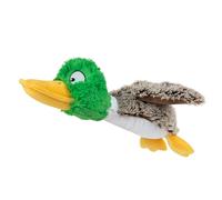 Best Pet Supplies Mallard Mates Jouet interactif pour Chien avec enrichissement froissé et couineur pour Chiots ou Chiens de Petite et Moyenne Race, Mignon et Pelucheux, Canard colvert (Gris), Taille