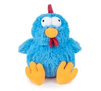 Best Pet Supplies Mrs. Cluck Jouet interactif couineur en peluche pour chiots ou chiens de petite et moyenne race - Mrs. Cluck (bleu)