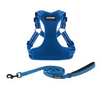 Best Pet Supplies Voyager Ensemble Harnais réglable pour Chien avec Bandes réfléchissantes pour la Marche, Gilet intégral Anti-Traction avec Anneau en D pour Laisse, Respirant Toutes Saisons, Harnais