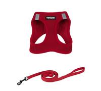 Best Pet Supplies Voyager Step-in Air Ensemble Harnais en Maille résistante aux intempéries pour Chats de Petite et Grande Taille, Rouge, Taille XXXS (Tour de Poitrine 27,9 à 30,5 cm)