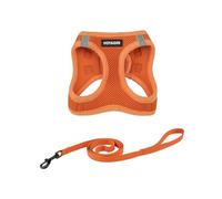 Best Pet Supplies Voyager Step-in Air Ensemble Harnais pour Chat, en Maille résistante aux intempéries, pour Chats de Petite et Grande Taille - Orange, XXXS (Poitrine 35,6-40,6 cm)