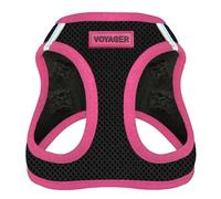 Best Pet Supplies Voyager Step-in Air - Harnais en Maille résistante aux intempéries pour Chiens de Petite et Moyenne Taille, Bordure Rose, Taille M