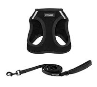 Best Pet Supplies Voyager Step-in Air - Harnais pour Chien avec Laisse, Harnais en Maille résistante aux intempéries pour Chiens de Petite et Moyenne Taille, Noir, Taille L