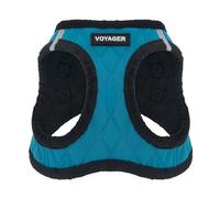 Best Pet Supplies Voyager Step-in Harnais pour Chien en Peluche Douce, pour Chiens de Petite et Moyenne Taille, Peluche Turquoise, XL (Poitrine : 52,1 à 58,4 cm)