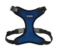 Best Pet Supplies Voyager Step-in Lock Harnais en Maille résistante aux intempéries pour Animaux de Compagnie, Harnais réglable pour Chats et Chiens, Bleu Roi/Bordure Noire, Taille L