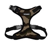 Best Pet Supplies Voyager Step-in Lock Harnais en Maille résistante aux intempéries pour Animaux de Compagnie, Harnais réglable pour Chats et Chiens, armée/Bordure Noire, Taille M