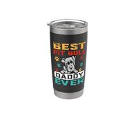 Best Pit Bull Daddy Ever For Dad Funny Dogs Lovers Gobelet isotherme en acier inoxydable double paroi