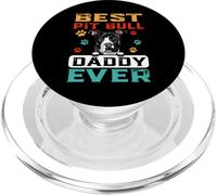 Best Pit Bull Daddy Ever for Dad Funny Dogs Lovers PopSockets PopGrip pour MagSafe
