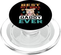 Best Pit Bull Daddy Ever for Dad Funny Dogs Lovers PopSockets PopGrip pour MagSafe