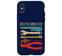 Best Plumber Ever Outils de plomberie rétro Clé Vintage Coque pour iPhone X/XS