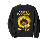 Best Poodle Dog Mom Ever Sunflower Funny Paw Dogs Lovers Sweatshirt