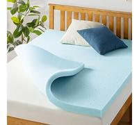 Best Price Mattress sur-Matelas en Mousse à mémoire de Forme avec Rembourrage rafraîchissant, Taille Queen, Bleu 7,6 cm