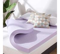 Best Price Mattress Surmatelas ventilé en Mousse à mémoire de Forme de 10,2 cm avec Infusion de Lavande apaisante, certifié CertiPUR-US, très Grand lit