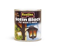 Best Price Square Paint, Satin, Black, 500ML SATB500 by RUSTIN'S