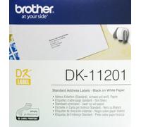Best Price Square Standard Address Label DK11201 by Brother, Noir/Blanc, 29 x 90 mm