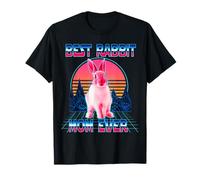 Best Rabbit Mom Ever Retro Vintage 80s Funny Bunny Mom T-Shirt