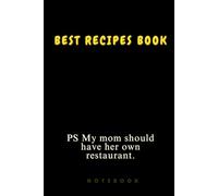 Best Recipes Book. PS My Mom Should Have Her Own Restaurant. Notebook.
