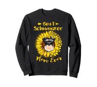 Best Schnauzer Dog Mom Ever Sunflower Funny Paw Dogs Lovers Sweatshirt