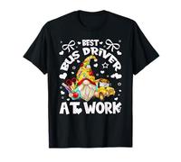 Best School Bus Driver Graphic with Funny Teacher GNOME T-Shirt