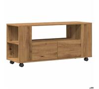 BEST SELLER Meuble TV avec roulettes - chêne artisanal - bois d'ingénierie - Armoire TV - 1525046
