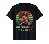 Best Shar-Pei Dad Ever Cadeau vintage pour amoureux des chiens T-Shirt