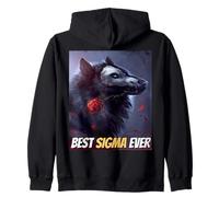 Best Sigma Ever Cool Sigma by Choice Loup-Garou Meme Wolf Sweat à Capuche