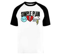 Best Simple Plan Band LogoGenre Rock Favorite Unisexe Hommes Femmes Baseball T-Shirt Blanc Unisex Baseball T-Shirt