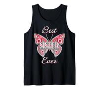 Best Sister Ever Butterfly Design Cute Colorful Family Love Débardeur
