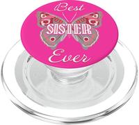 Best Sister Ever Butterfly Design Cute Colorful Family Love PopSockets PopGrip pour MagSafe