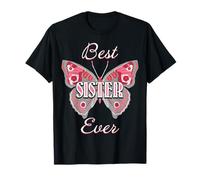 Best Sister Ever Butterfly Design Cute Colorful Family Love T-Shirt