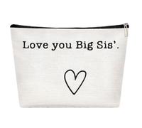 Best Sister Ever Sac de Toilette - Grand pour Organisateur de Voyage, cosmétique, avec Fermeture éclair résistante | Cadeau d'anniversaire pour l'hygiène Voyage, Ti Amo Sorellina