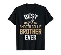 Best Smooth Collie Brother Chien Mignon T-Shirt Graphique avec Valeur, Homme, Noir, S