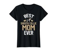 Best Smooth Collie Mom Chien Mignon T-Shirt Graphique avec Valeur, Femme, Noir, XS