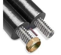 Best Solar - Tuyau solaire en acier inoxydable isolé avec câble sonde 1" DN 20, 10 mètres, noir, y compris kit raccords