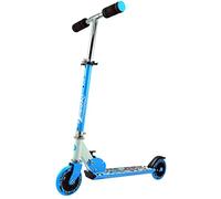 Best Sport_Big Wheel 125 Scooter_Kickscooter réglable en hauteur à 3 niveaux 68,5 - 73,5 - 78 cm en aluminium avec poignées souples, bleu / blanc