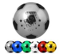 Best Sporting Ballon de Plage Amusant en PVC I Ballon de Jeu léger I Ballon de Football argenté I Ballon de Plage coloré de 23 cm avec Logo Best Sporting I Ballon en Caoutchouc I Ballon pour Enfants