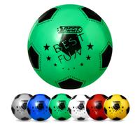 Best Sporting Ballon en PVC Fun I Ballon de jeu léger I Ballon de football vert I Ballon d'eau de haute qualité I Ballon de plage de 23 cm I Ballon coloré avec logo Best Sporting I Balle en caoutchouc