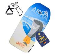 BEST SPORTING Bodyboard pour enfant - Planche de surf légère pour la plage, la mer et la piscine | 92 x 46 x 5 cm | dans différents designs | Avec leash pour un maintien sûr